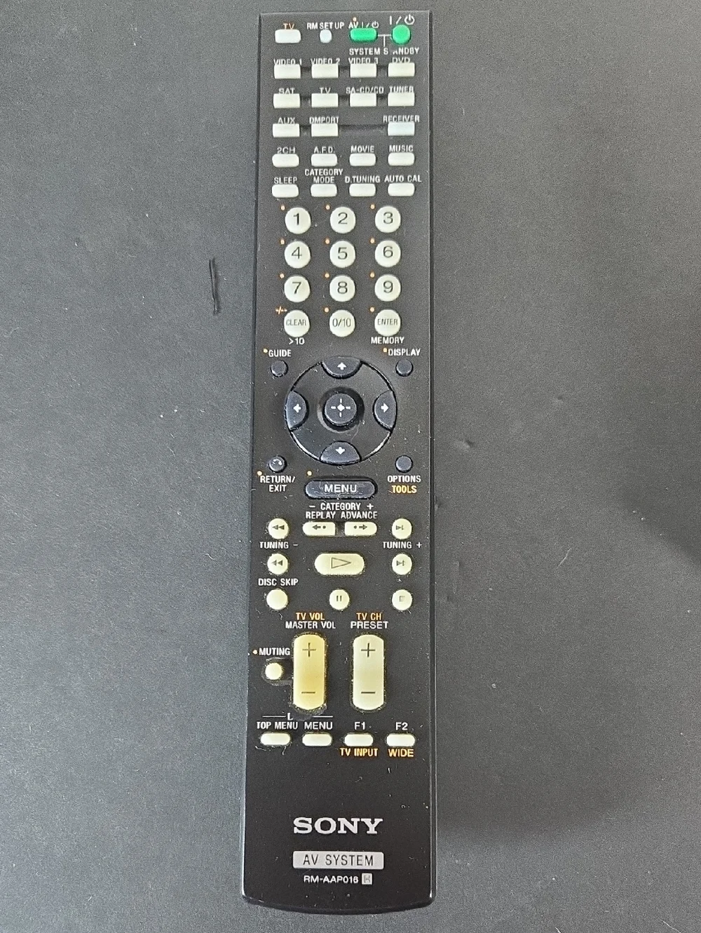OEM Sony RM-AAP016 AV System Receiver Remote Control WORKS & NICE